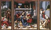 triptych with the holy kinship